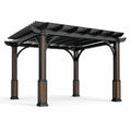 Pergola de jardin en métal et bois 3x4m