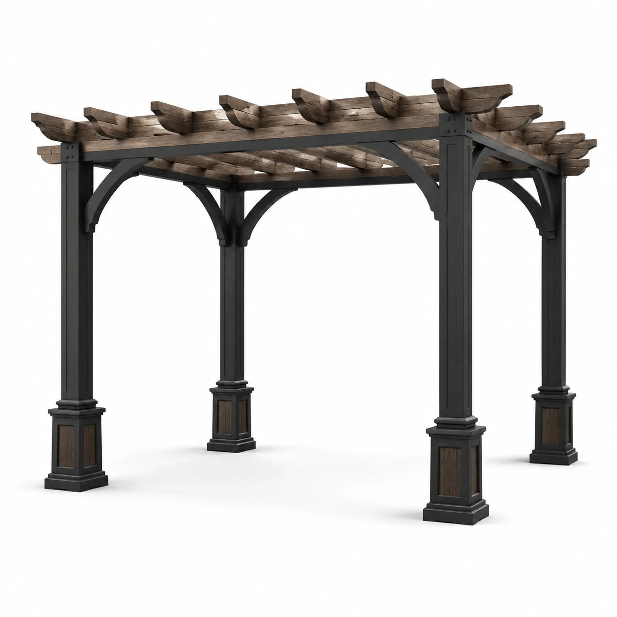 Pergola en bois et métal 4x3 m