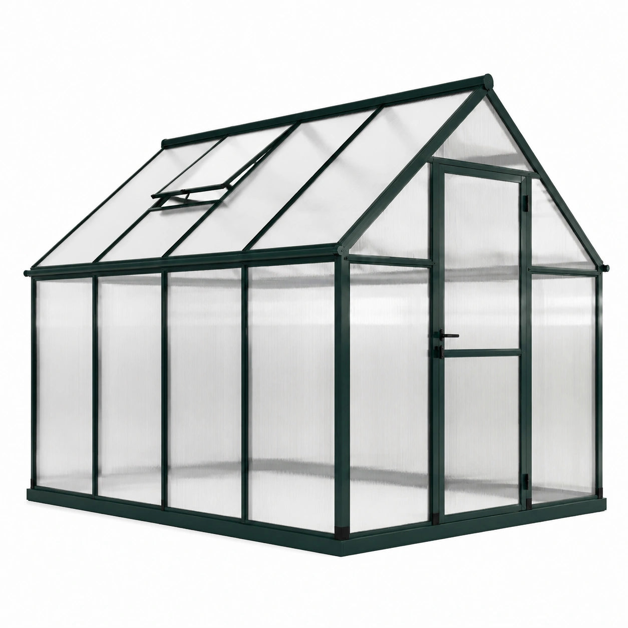 Serre de jardin en aluminium et polycarbonate 2m x 1.9m x 1.95m
