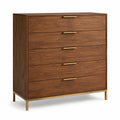 Commode Noix Métal Doré 120x80x40 cm