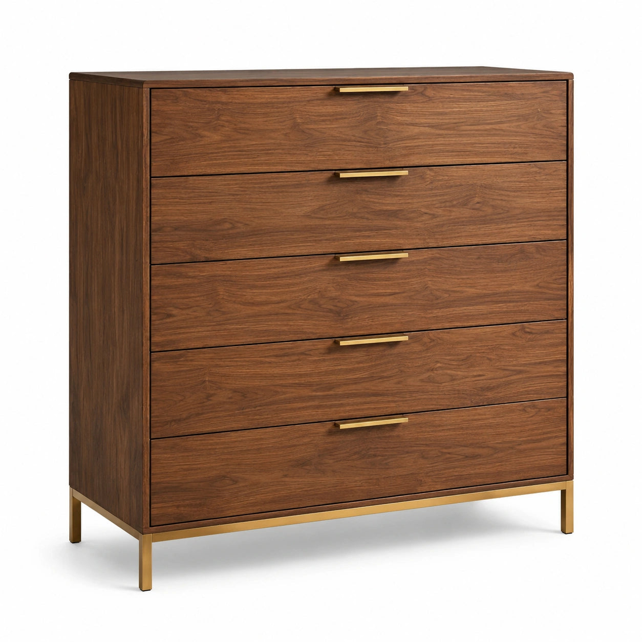 Commode Noix Métal Doré 120x80x40 cm